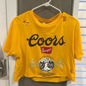Coors Banquet crop top size medium